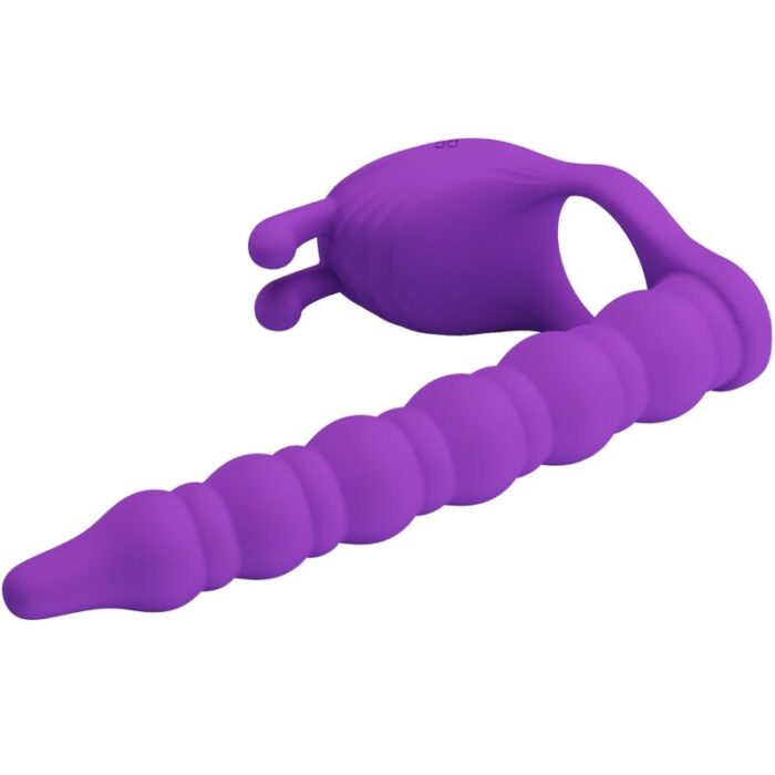PRETTY LOVE - BLACKNEY ANILLO PENE CON PLUG VIBRADOR LILA - CandyHot - Foto 4