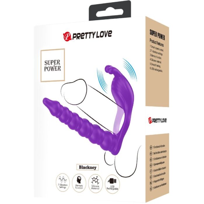PRETTY LOVE - BLACKNEY ANILLO PENE CON PLUG VIBRADOR LILA - CandyHot - Foto 6