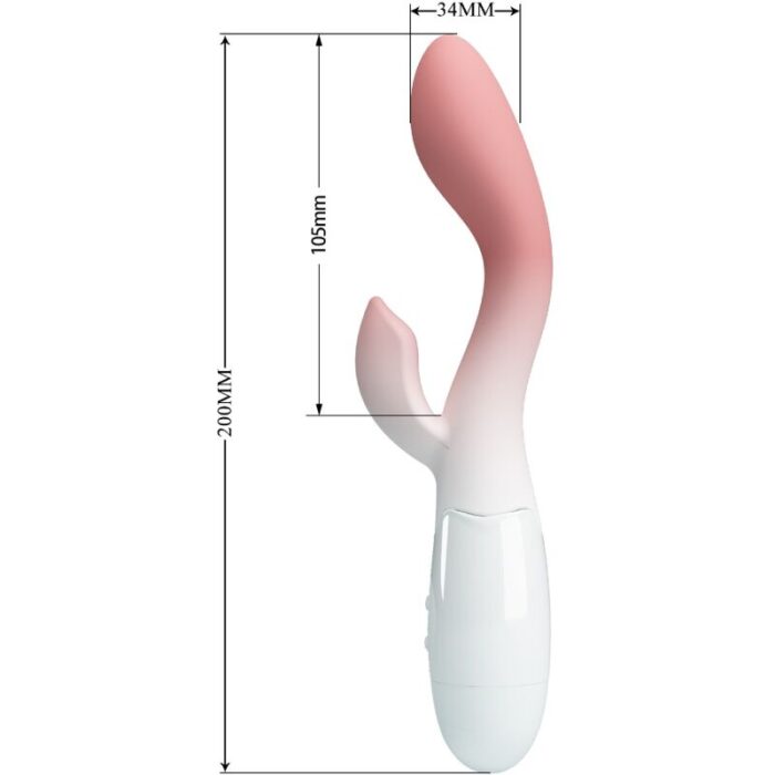 PRETTY LOVE - BRIGHTY VIBRADOR PUNTO G + ESTIMULADOR CLÍTORIS 30 VIBRACIONES ROSA - CandyHot - Foto 4