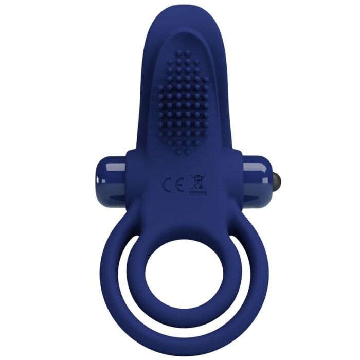 PRETTY LOVE - BRONSON DOBLE ANILLO CON VIBRACIÓN AZUL - CandyHot - Foto 2