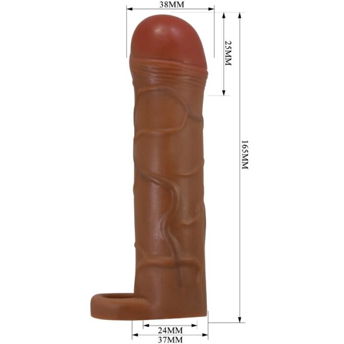 PRETTY LOVE - BUNION FUNDA PARA PENE CON EXTENSIÓN DE 2.5 CM MULATO - CandyHot - Foto 5