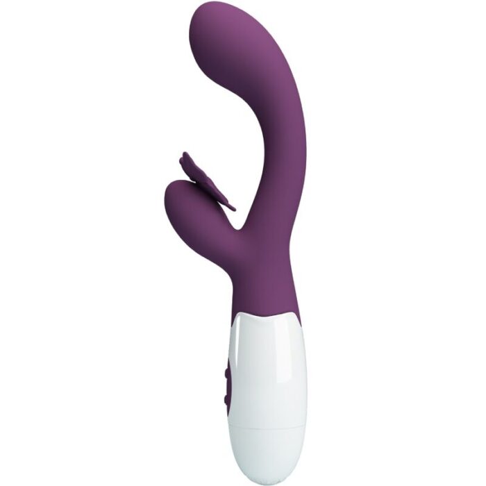 PRETTY LOVE - BUTTERFLY KISS VIBRADOR RABBIT & ESTIMULADOR PUNTO G MORADO - CandyHot - Foto 2