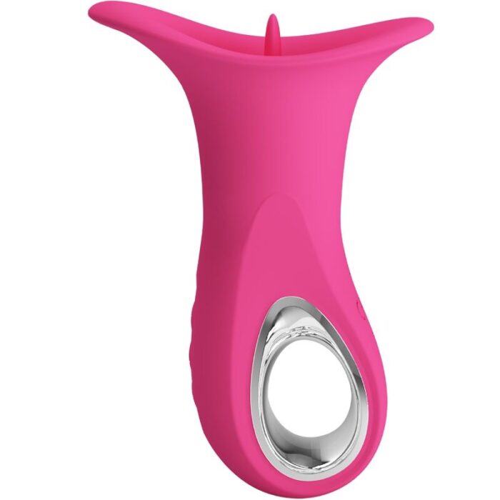 PRETTY LOVE - CLYDE VIBRADOR ORAL LENGUA VIBRADORA 12 VIBRACIONES ROSA - CandyHot - Foto 4