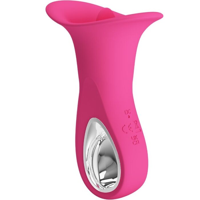PRETTY LOVE - CLYDE VIBRADOR ORAL LENGUA VIBRADORA 12 VIBRACIONES ROSA - CandyHot - Foto 5