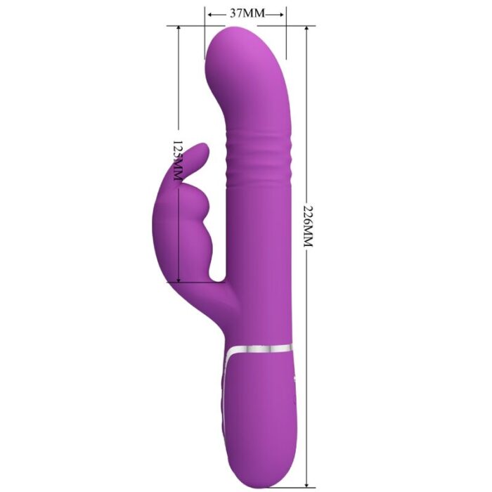 PRETTY LOVE - COALE VIBRADOR RABBIT MULTIFUNCIÓN 4 EN 1 MORADO - CandyHot - Foto 5