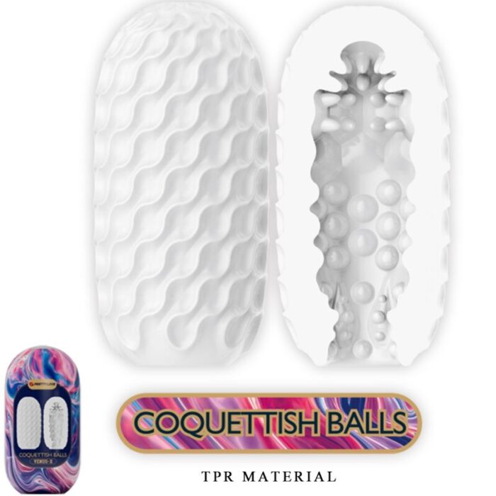 PRETTY LOVE - COQUETTISH BALLS MASTURBADOR MASCULINO SILICONA BLANCO - CandyHot - Foto 2