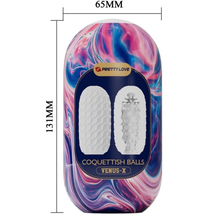 PRETTY LOVE - COQUETTISH BALLS MASTURBADOR MASCULINO SILICONA BLANCO - CandyHot - Foto 3