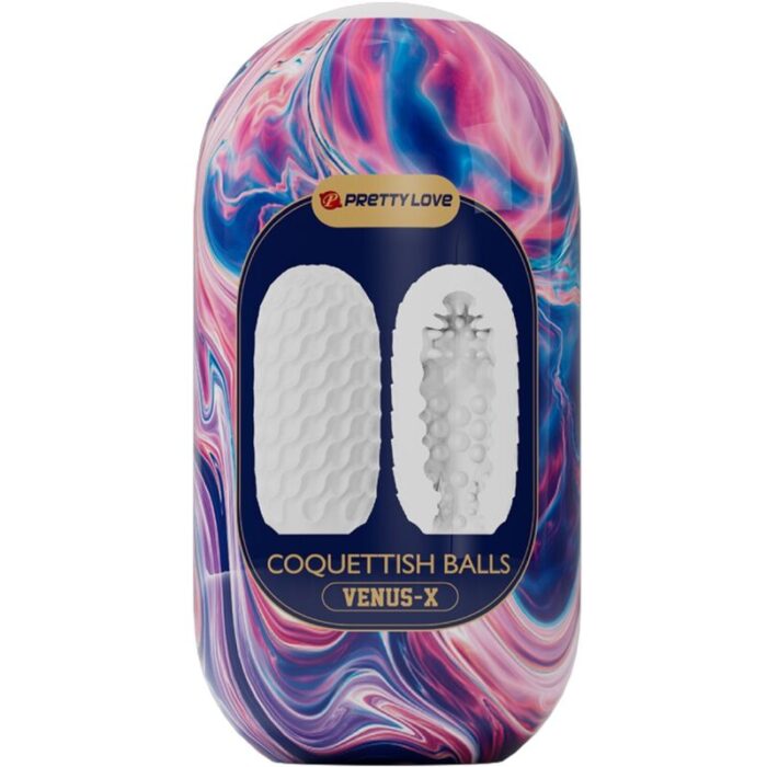 PRETTY LOVE - COQUETTISH BALLS MASTURBADOR MASCULINO SILICONA BLANCO - CandyHot - Foto 4