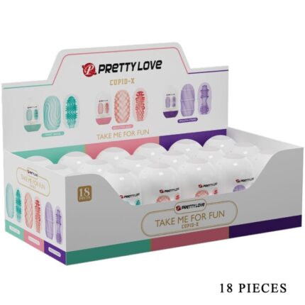 PRETTY LOVE - CUPID X 18 MASTURBADORES MASCULINOS DIFERENTES TEXTURAS - CandyHot - Foto 1