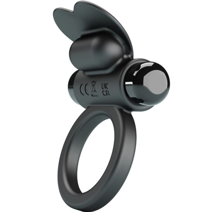 PRETTY LOVE - DEBONAIRE ANILLO VIBRADOR CONEJO 10 VIBRACIONES NEGRO - CandyHot - Foto 2