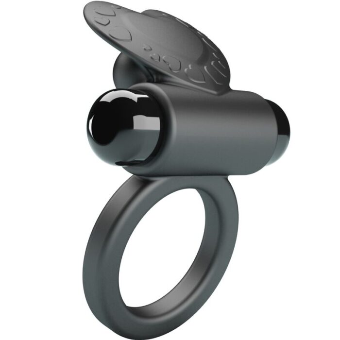 PRETTY LOVE - DEBONAIRE ANILLO VIBRADOR CONEJO 10 VIBRACIONES NEGRO - CandyHot - Foto 3