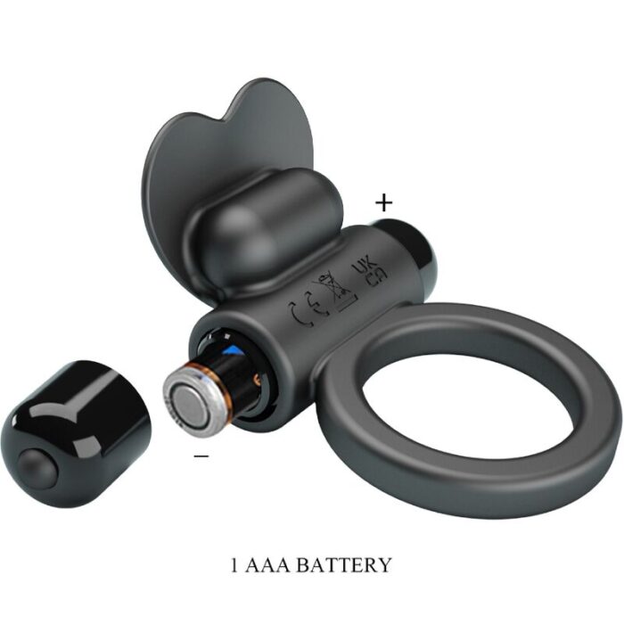 PRETTY LOVE - DEBONAIRE ANILLO VIBRADOR CONEJO 10 VIBRACIONES NEGRO - CandyHot - Foto 6