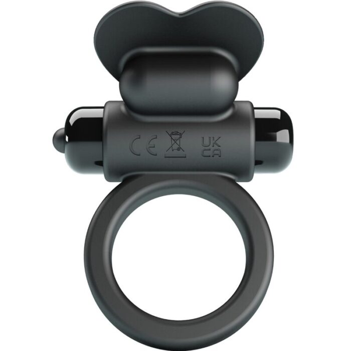PRETTY LOVE - DEBONAIRE ANILLO VIBRADOR CONEJO 10 VIBRACIONES NEGRO - CandyHot - Foto 1