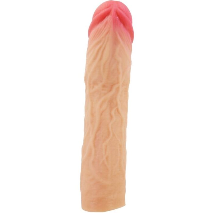 PRETTY LOVE - DEREK FUNDA PENE CON EXTENSIÓN DE 7.6 CM NATURAL - CandyHot - Foto 2