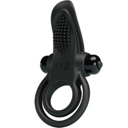 PRETTY LOVE - DOBLE ANILLO VIBRADOR + ESTIMULADOR CLÍTORIS 10 VIBRACIONES NEGRO - CandyHot - Foto 1