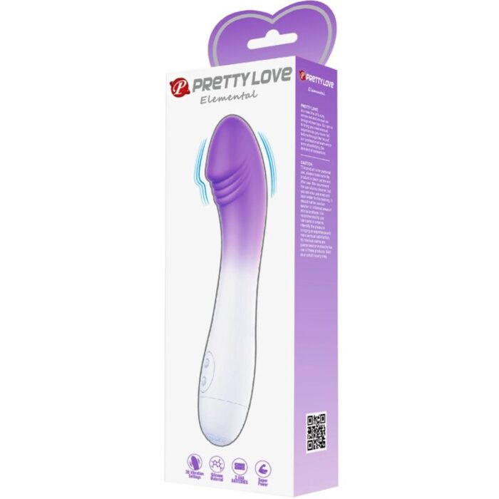 PRETTY LOVE - ELEMENTAL VIBRADOR PUNTO G 30 VIBRACIONES MORADO - CandyHot - Foto 6