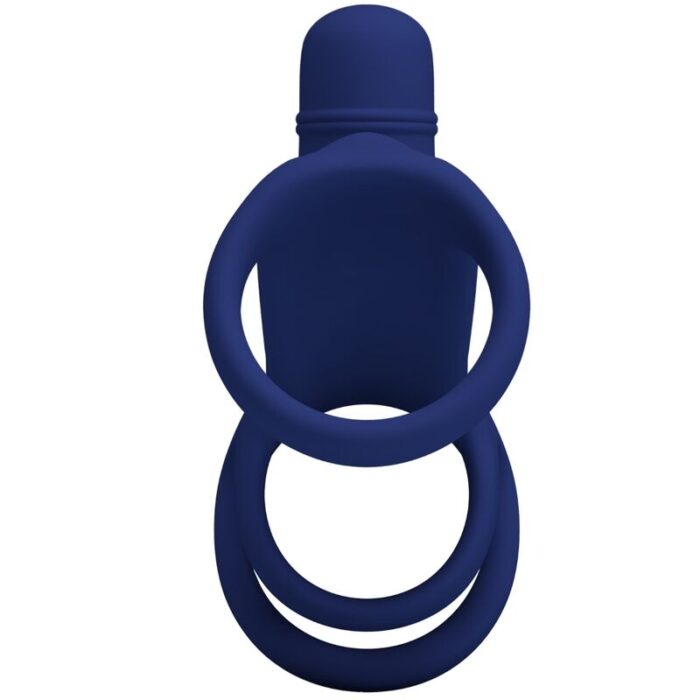 PRETTY LOVE - ELISH ANILLO VIBRADOR CON EXTENSIÓN AZUL - CandyHot - Foto 3