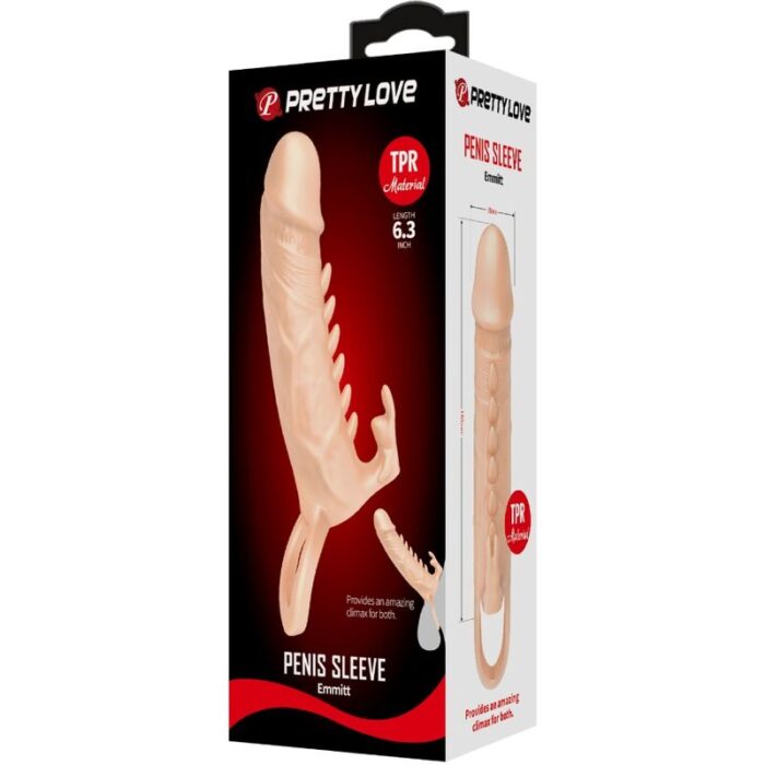 PRETTY LOVE - EMMIT FUNDA PARA PENE + ESTIMULADOR DE CLÍTORIS NATURAL - CandyHot - Foto 5