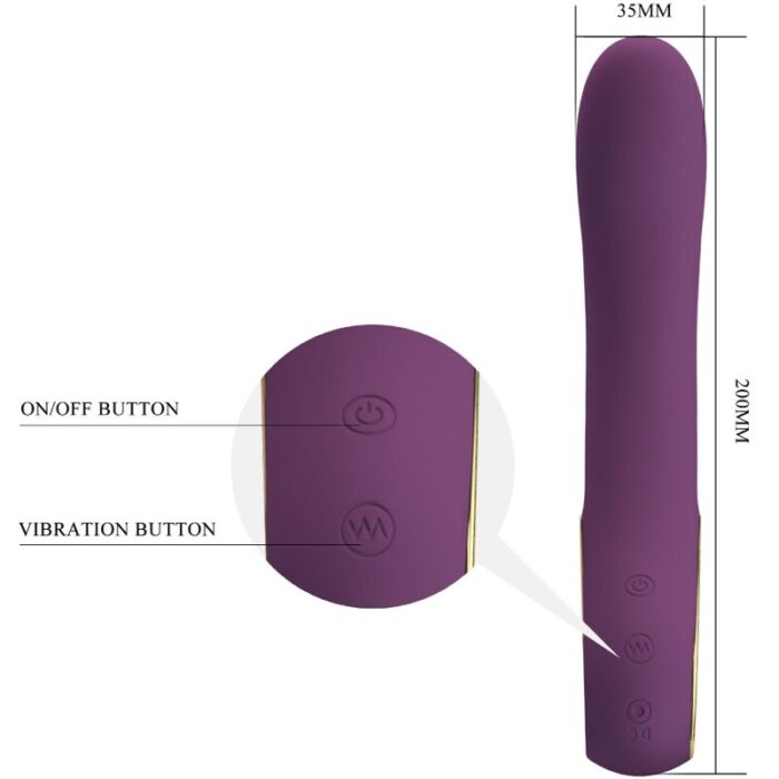 PRETTY LOVE - ETHAN VIBRADOR RECARGABLE LILA - CandyHot - Foto 4
