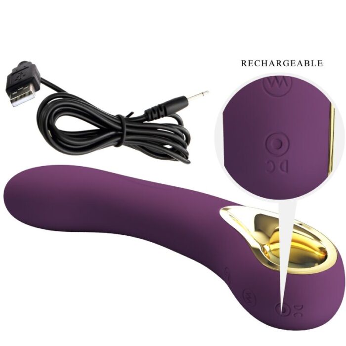 PRETTY LOVE - ETHAN VIBRADOR RECARGABLE LILA - CandyHot - Foto 5