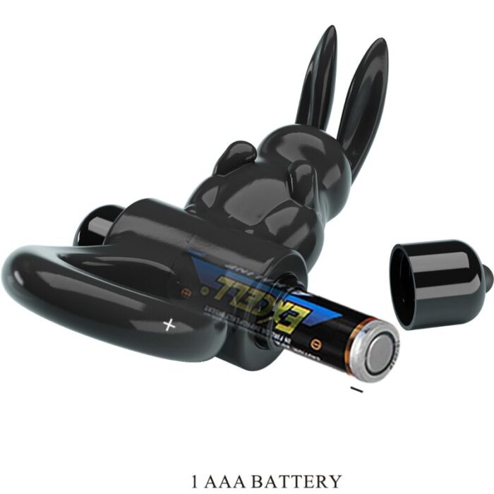 PRETTY LOVE - EXCITING RING ANILLO VIBRADOR RABBIT 10 VIBRACIONES NEGRO - CandyHot - Foto 4