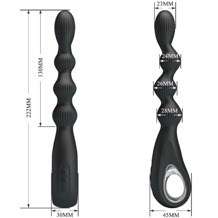 PRETTY LOVE - FEDERER VIBRADOR ANAL 12 VIBRACIONES NEGRO - CandyHot - Foto 4