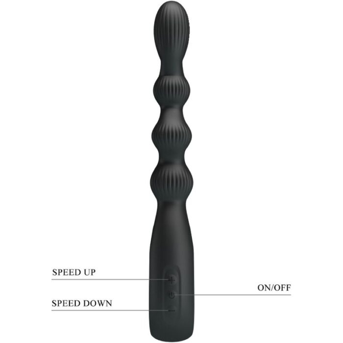 PRETTY LOVE - FEDERER VIBRADOR ANAL 12 VIBRACIONES NEGRO - CandyHot - Foto 5