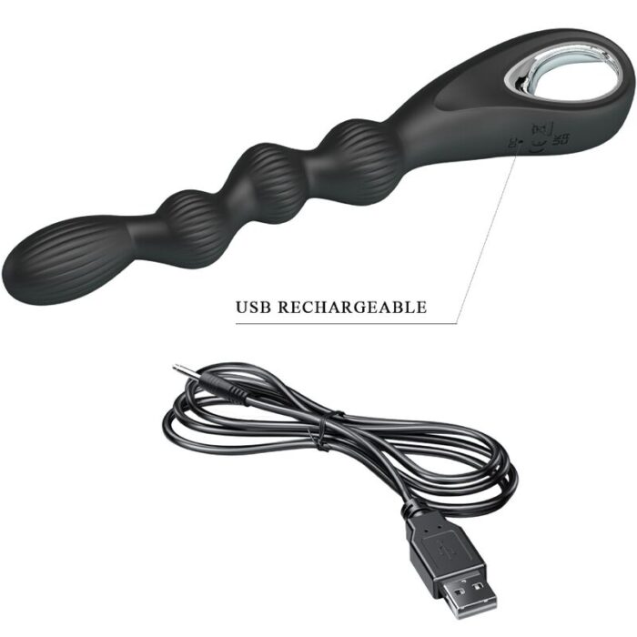 PRETTY LOVE - FEDERER VIBRADOR ANAL 12 VIBRACIONES NEGRO - CandyHot - Foto 6