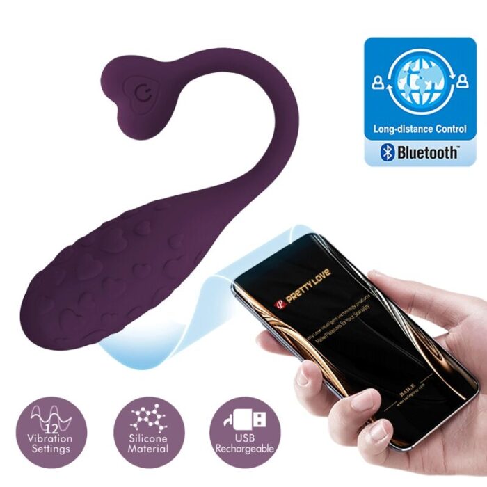 PRETTY LOVE - FISHERMAN HUEVO VIBRADOR LILA CONTROLADO POR APP - CandyHot - Foto 1