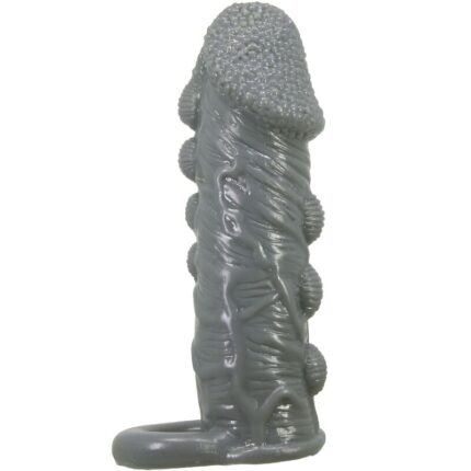 PRETTY LOVE - FUNDA REALÍSTICA ALARGADORA Y RETARDANTE PARA PENE GRIS - CandyHot - Foto 2