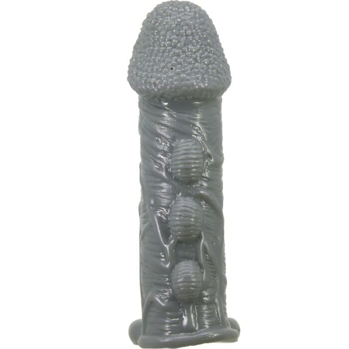 PRETTY LOVE - FUNDA REALÍSTICA ALARGADORA Y RETARDANTE PARA PENE GRIS - CandyHot - Foto 3