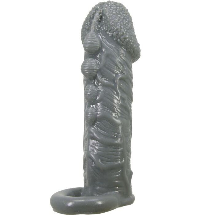 PRETTY LOVE - FUNDA REALÍSTICA ALARGADORA Y RETARDANTE PARA PENE GRIS - CandyHot - Foto 1