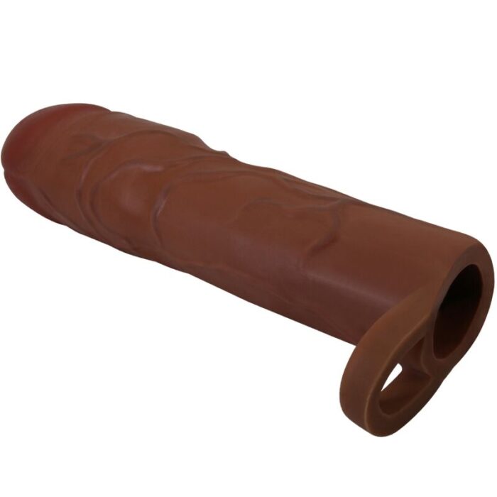 PRETTY LOVE - GERD FUNDA PARA PENE CON EXTENSIÓN DE 7.6 CM MULATO - CandyHot - Foto 3