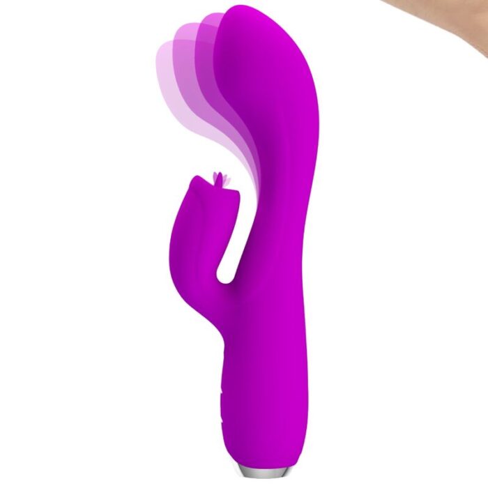 PRETTY LOVE - GLORIA VIBRADOR CONEJO RECARGABLE-IMPERMEABLE MORADO - CandyHot - Foto 2
