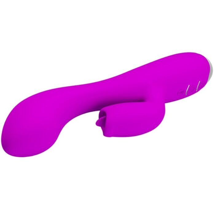 PRETTY LOVE - GLORIA VIBRADOR CONEJO RECARGABLE-IMPERMEABLE MORADO - CandyHot - Foto 3