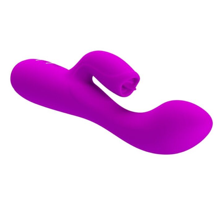 PRETTY LOVE - GLORIA VIBRADOR CONEJO RECARGABLE-IMPERMEABLE MORADO - CandyHot - Foto 4