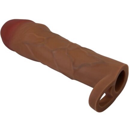 PRETTY LOVE - HANI FUNDA PARA PENE CON EXTENSIÓN DE 5 CM MULATO - CandyHot - Foto 2