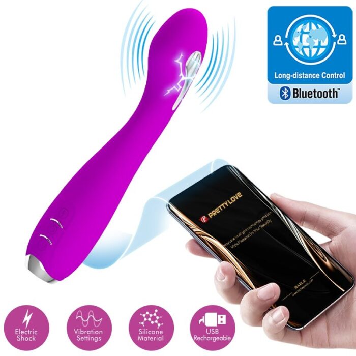 PRETTY LOVE - HECTOR VIBRADOR ELECTROSHOCK APP GRATUITA VIOLETA - CandyHot - Foto 1