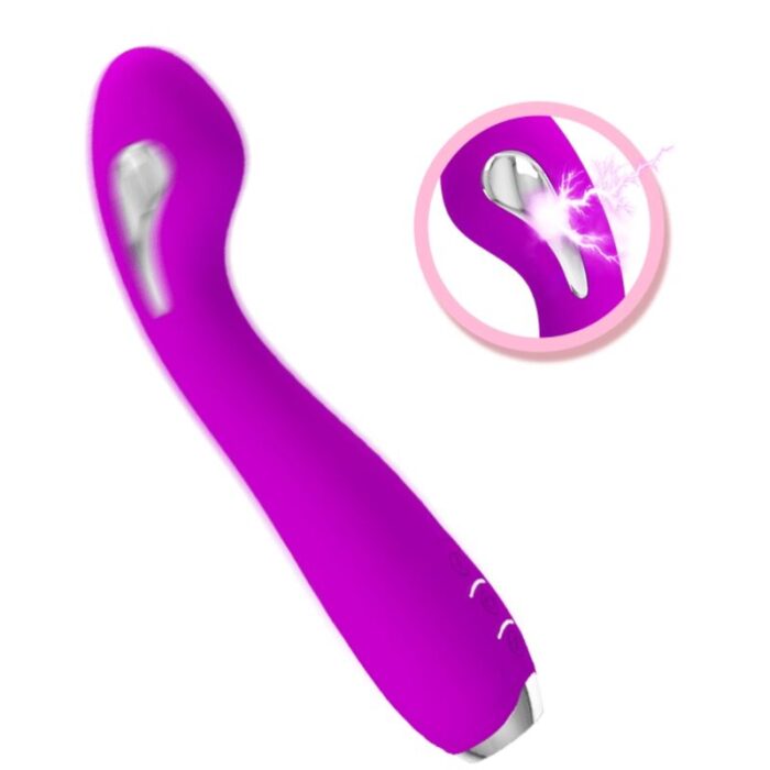PRETTY LOVE - HECTOR VIBRADOR ELECTROSHOCK RECARGABLE & IMPERMEABLE MORADO - CandyHot - Foto 4