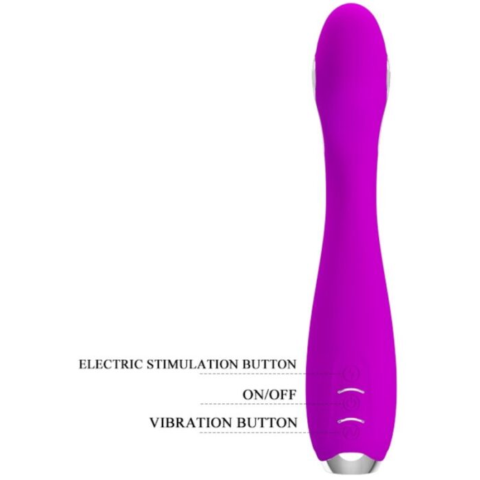 PRETTY LOVE - HECTOR VIBRADOR ELECTROSHOCK RECARGABLE & IMPERMEABLE MORADO - CandyHot - Foto 6