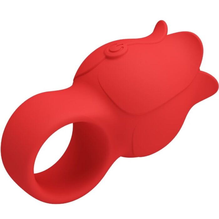 PRETTY LOVE - JAE VIBRADOR DE DEDO FORMA DE ROSA 10 VIBRACIONES ROJO - CandyHot - Foto 3