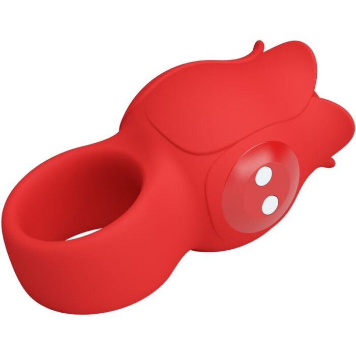 PRETTY LOVE - JAE VIBRADOR DE DEDO FORMA DE ROSA 10 VIBRACIONES ROJO - CandyHot - Foto 5