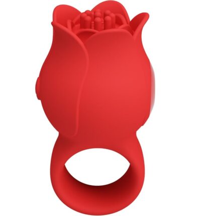 PRETTY LOVE - JAE VIBRADOR DE DEDO FORMA DE ROSA 10 VIBRACIONES ROJO - CandyHot - Foto 1