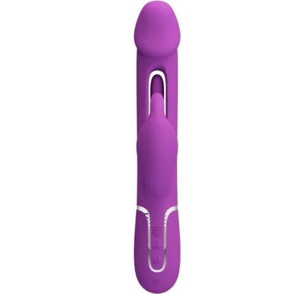 PRETTY LOVE - KAMPAS VIBRADOR RABBIT MULTIFUNCIÓN 3 EN 1 MORADO - CandyHot - Foto 2