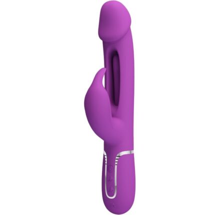 PRETTY LOVE - KAMPAS VIBRADOR RABBIT MULTIFUNCIÓN 3 EN 1 MORADO - CandyHot - Foto 1