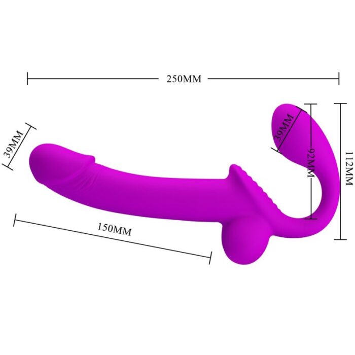 PRETTY LOVE - KELPIE ESTIMULADOR STRAP-ON DOBLE MORADO - CandyHot - Foto 4