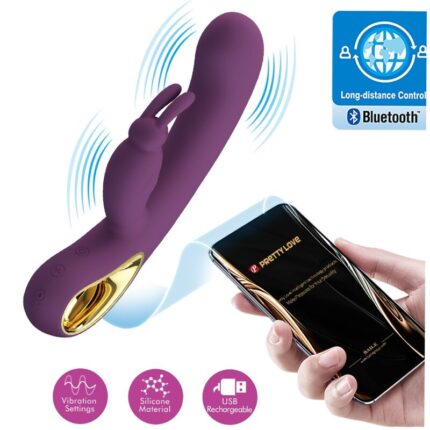 PRETTY LOVE - LIAM VIBRADOR RABBIT & ESTIMULADOR PUNTO G MORADO - CandyHot - Foto 1