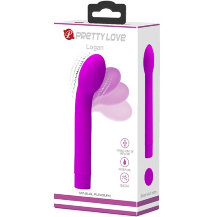 PRETTY LOVE - LOGAN VIBRADOR PUNTO G 10 VIBRACIONES MORADO - CandyHot - Foto 6