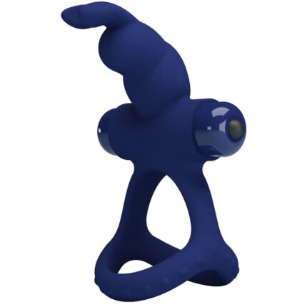 PRETTY LOVE - LUCHITO DOBLE ANILLO VIBRADOR RABBIT AZUL - CandyHot - Foto 2