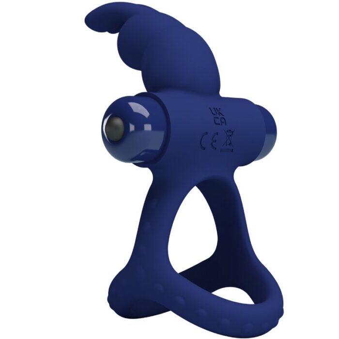 PRETTY LOVE - LUCHITO DOBLE ANILLO VIBRADOR RABBIT AZUL - CandyHot - Foto 3
